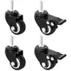 Image de vidaXL Roues pour jardinière 4 pcs noir 8x3,5x8 cm fer