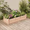 Image de vidaXL Lit surélevé de jardin doublure 120x45x25 cm bois massif sapin
