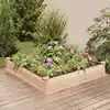 Image de vidaXL Lit surélevé de jardin doublure 120x120x25 cm bois massif sapin