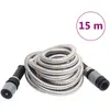 Image de vidaXL Tuyau d'arrosage et buse de pulvérisation argenté 0,6" 15m inox