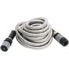 Image de vidaXL Tuyau d'Arrosage avec Buse de Pulvérisation, Tuyau d'eau, Tuyau d'Irrigation de Jardin, Conduite d'eau Patio Terrasse, Argenté 30 m INOX