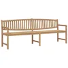 Image de vidaXL Banc de Jardin 228x59,5x90 cm Bois de Teck Solide, siège de Jardin, Banc de Parc, Banc de Porche, Banc d'extérieur, Banc de Patio