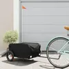 Image de vidaXL Remorque de vélo noir 30 kg fer