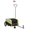 Image de vidaXL Remorque de vélo Noir et Jaune 30 kg Fer