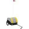 Image de vidaXL Remorque de vélo Noir et Jaune 30 kg Fer