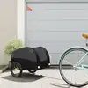 Image de vidaXL Remorque de vélo noir 30 kg fer