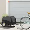 Image de vidaXL Remorque de vélo noir 45 kg fer