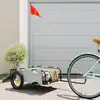 Image de vidaXL Remorque de vélo gris tissu oxford et fer
