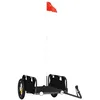 Image de vidaXL Remorque de vélo Noir Tissu Oxford et Fer, Chariot de vélo, Chariot de vélo, remorque de vélo pour Enfants, Poussette de vélo