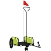 Image de vidaXL Remorque de vélo Vert Tissu Oxford et Fer