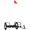 Image de vidaXL Remorque de vélo Noir 126x63x34 cm Fer, Chariot de vélo, Chariot de vélo, remorque de vélo pour Enfants, Poussette de vélo