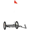 Image de vidaXL Remorque Vélo 135x68x37 cm, Acier Peint, Noir, Chariot pour Bagages, Plantes & Outils, Drapeau de Sécurité Inclus, Capacité 45 kg, Transport Cycliste Extérieur