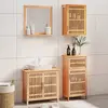 Image de vidaXL Ensemble de meubles de salle de bain 4 pcs Bois massif de noyer
