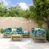 Image de vidaXL Salon de jardin 6 pcs bois de pin imprégné