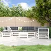 Image de vidaXL Salon de jardin 8 pcs Blanc Bois de pin massif