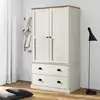 Image de vidaXL Garde-robe VIGO blanc 90x55x170 cm bois massif de pin