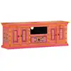 Image de vidaXL Meuble TV rose 110x30x40 cm bois massif de manguier