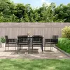Image de vidaXL Chaises de jardin et coussins lot de 6 noir 54x60,5x83,5 cm