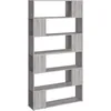 Image de vidaXL Bibliothèque/Séparateur de pièce Sonoma Gris 100x24x188 cm, séparation de pièce, cloison de pièce, Armoire à Livres, bibliothèque, séparateur