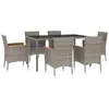 Image de vidaXL Ensemble à Manger Jardin et Coussins 7 pcs Gris rotin, Ensemble de Salle à Manger, Ensemble de Salle à Manger d'extérieur, Ensemble de mobilier d'extérieur