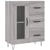 Image de vidaXL Buffet, Armoire de Rangement avec Pieds, Meuble de Rangement, Organisateur Salon Salle de Séjour, Moderne, Sonoma Gris Bois d'Ingénierie