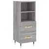 Image de vidaXL Buffet Sonoma Gris 34,5x34x90 cm Bois d'ingénierie