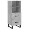 Image de vidaXL Buffet Gris béton 34,5x34x90 cm Bois d'ingénierie