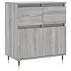 Image de vidaXL Buffet, Armoire avec Pieds, Meuble de Rangement, Organisateur de Salon Salle de Séjour Maison Intérieur, Sonoma Gris Bois d'Ingénierie