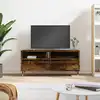 Image de vidaXL Meuble TV chêne fumé 100x34,5x44,5 cm bois d'ingénierie