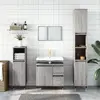 Image de vidaXL Armoire de bain sonoma gris 30x30x190 cm bois d'ingénierie
