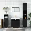 Image de vidaXL Armoire de salle de bain noir 58x33x60 cm bois d'ingénierie