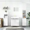 Image de vidaXL Armoire de bain blanc brillant 58x33x60 cm bois d'ingénierie