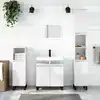Image de vidaXL Armoire de bain blanc brillant 58x33x60 cm bois d'ingénierie
