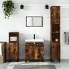 Image de vidaXL Armoire de bain chêne fumé 58x33x60 cm bois d'ingénierie