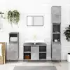 Image de vidaXL Armoire salle de bain gris béton 80x33x60cm bois d'ingénierie