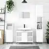 Image de vidaXL Armoire de salle de bain blanc brillant 80x33x60 cm
