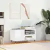 Image de vidaXL Armoire à disques blanc brillant 85x38x48 cm bois d'ingénierie