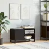 Image de vidaXL Armoire à disques noir 85x38x48 cm bois d'ingénierie