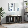 Image de vidaXL Armoire à disques noir 100x38x48 cm bois d'ingénierie