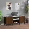 Image de vidaXL Armoire à disques chêne marron 121x38x48 cm bois d'ingénierie