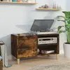 Image de vidaXL Armoire à disques chêne fumé 84,5x38x48 cm bois d'ingénierie
