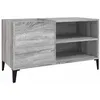 Image de vidaXL Armoire à Disques, Armoire Latérale avec Rangement, Meuble pour Tourne-Disque, Buffet de Salon, Moderne, Sonoma Gris Bois d'Ingénierie