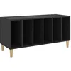Image de vidaXL Armoire à Disques, Armoire Latérale avec Rangement, Meuble pour Tourne-Disque, Buffet de Salon, Industriel, Maison Noir Bois d'Ingénierie