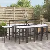 Image de vidaXL Ensemble de bar de jardin 11 pcs avec coussins noir poly rotin