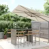 Image de vidaXL Ensemble de bar jardin 7 pcs gris poly rotin/bois massif acacia