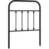 Image de vidaXL Tête de lit métal Noir 75 cm, tête de lit en métal, tête de lit Noire, tête de lit pour lit Simple