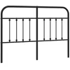 Image de vidaXL Tête de lit de Remplacement métal Noir 150 cm, tête de lit pour lit Double, tête de lit Noire, tête de lit en métal