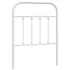 Image de vidaXL Tête de Lit, Tête de Cadre de Lit, Accessoire de Lit Simple, Meuble de Chambre à Coucher Maison Intérieur, Métal Blanc 75 cm
