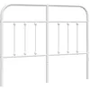 Image de vidaXL Tête de lit métal Blanc 120 cm, tête de lit pour lit Double, tête de lit Noire, tête de lit en métal