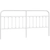 Image de vidaXL Tête de lit métal Blanc 193 cm, tête de lit pour lit Double, tête de lit Noire, tête de lit en métal